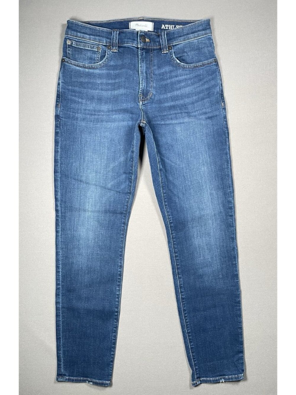 Madewell Athletic Slim Fit Blue Medium Wash Denim Jeans - Men Size 29 X 30